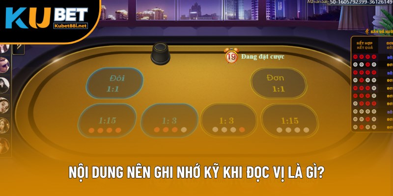 Nội dung nên ghi nhớ kỹ khi đọc vị là gì?