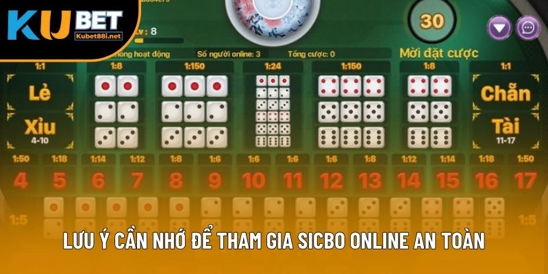 Công Thức Đánh Tài Xỉu Online Giúp Bạn Kiếm Tiền Nhanh 3 Lưu ý cần nhớ để tham gia Sicbo online an toàn